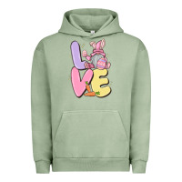 Pigment Oil Green love easter gnome Urban Hoodie - MaliasSmallBusiness