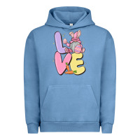 Pigment Pebble Blue love easter gnome Urban Hoodie - MaliasSmallBusiness