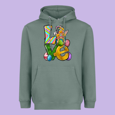 Love Gnome Easter Heavyweight Hoodie Designed By Neo Western
