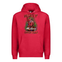 Cardinal merry clucking christmas rooster Premium Hoodie - BarkalooDesign