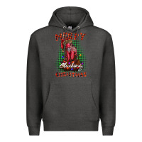 Charcoal Heather merry clucking christmas rooster Premium Hoodie - BarkalooDesign