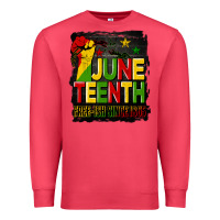 Juneteenth Fist Free Ish Since 1865 With Background Premium Sweatshirt | Teevron