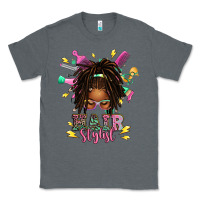 Charcoal Heather afro locs hair stylist messy bun tbw Classic Tee - texasbilliewilder
