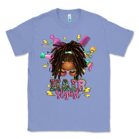 Colony Blue afro locs hair stylist messy bun tbw Classic Tee - texasbilliewilder