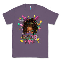 Lavender afro locs hair stylist messy bun tbw Classic Tee - texasbilliewilder