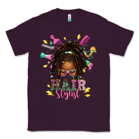 Plum afro locs hair stylist messy bun tbw Classic Tee - texasbilliewilder