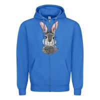 True Royal Bunny Face Zipper Hoodie - RanaPortraitStore