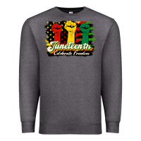 Charcoal Heather juneteenth celebrate freedom Premium Sweatshirt - HRA Design Shop
