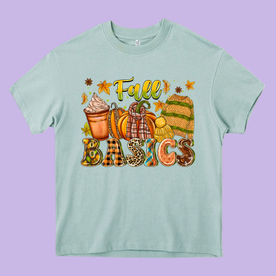 Fall Basics Heavy Core Tee Designed By Cowhidedigitalart