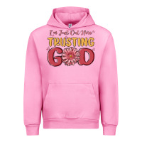 Fuchsia Pink i’m just out here trusting god Urban Hoodie - MaliasSmallBusiness
