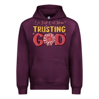 Mauve Wine i’m just out here trusting god Urban Hoodie - MaliasSmallBusiness
