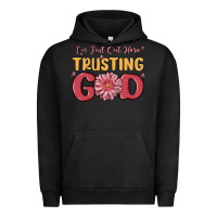 Pigment Black i’m just out here trusting god Urban Hoodie - MaliasSmallBusiness