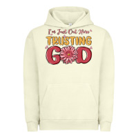 Pigment Pistachio i’m just out here trusting god Urban Hoodie - MaliasSmallBusiness