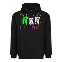 Black trick or teeth Heavyweight Hoodie - CowhideDigitalArt