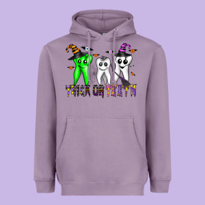 Trick Or Teeth Heavyweight Hoodie Designed By Cowhidedigitalart