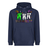 Navy trick or teeth Heavyweight Hoodie - CowhideDigitalArt