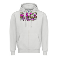 Dove Grey race mom Zipper Hoodie - Zillion Design Studio