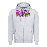 Heather Grey race mom Zipper Hoodie - Zillion Design Studio