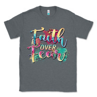 Charcoal Heather faith over fear Classic Tee - Zillion Design Studio