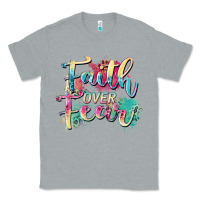 Heather Grey faith over fear Classic Tee - Zillion Design Studio