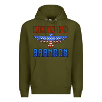Army Green let's go brandon thunderbird Premium Hoodie - Jasminsmagicworld