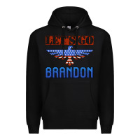 Black let's go brandon thunderbird Premium Hoodie - Jasminsmagicworld