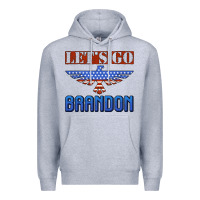 Heather Grey let's go brandon thunderbird Premium Hoodie - Jasminsmagicworld