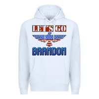 White let's go brandon thunderbird Premium Hoodie - Jasminsmagicworld