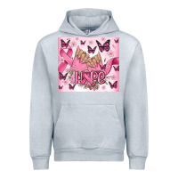 Heather Grey breast cancer nails hope Urban Hoodie - MaliasSmallBusiness