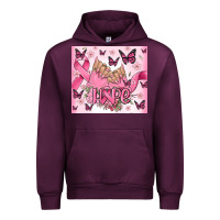 Mauve Wine breast cancer nails hope Urban Hoodie - MaliasSmallBusiness