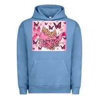 Pigment Pebble Blue breast cancer nails hope Urban Hoodie - MaliasSmallBusiness