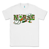 White St. Patrick's Day Nurse Classic Tee - RanaPortraitStore