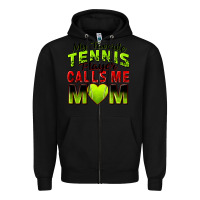 Black my favorite tennis player calls me mom Zipper Hoodie - Zillion Design Studio