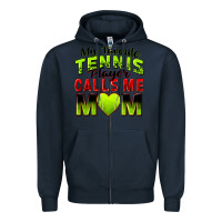 Navy my favorite tennis player calls me mom Zipper Hoodie - Zillion Design Studio