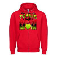 Red my favorite tennis player calls me mom Zipper Hoodie - Zillion Design Studio