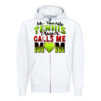 White my favorite tennis player calls me mom Zipper Hoodie - Zillion Design Studio