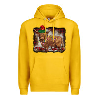 Lemon merry christmas highland cow Premium Hoodie - BarkalooDesign