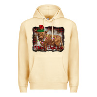 Pina Colada merry christmas highland cow Premium Hoodie - BarkalooDesign