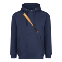 Navy wooden softball bat Heavyweight Hoodie - FaDigitalArtStudio