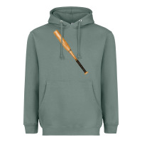 Sage wooden softball bat Heavyweight Hoodie - FaDigitalArtStudio