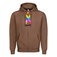 Chestnut pride ribbon Zipper Hoodie - texasbilliewilder