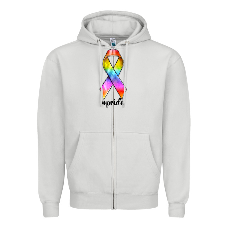 Pride Ribbon Zipper Hoodie by texasbilliewilder | Teevron
