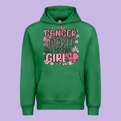 Cancer Picked The Wrong Girl Malia Urban Hoodie Designed By Maliassmallbusiness