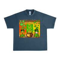 Midnight Navy st patricks gnomes and coins with shamrock Urban Heavy Tee - Artiststas