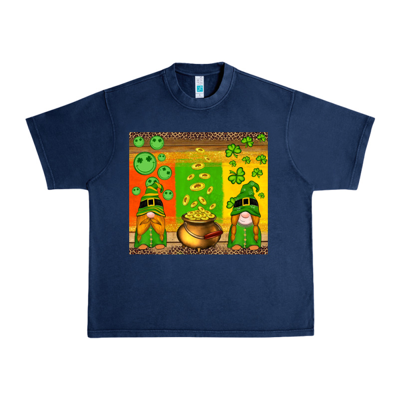 St Patricks Gnomes And Coins With Shamrock Urban Heavy Tee by Artiststas | Teevron