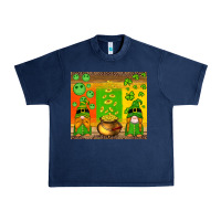 Navy st patricks gnomes and coins with shamrock Urban Heavy Tee - Artiststas