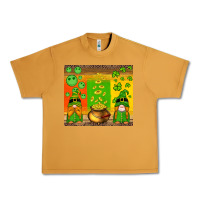 Peanut Butter st patricks gnomes and coins with shamrock Urban Heavy Tee - Artiststas