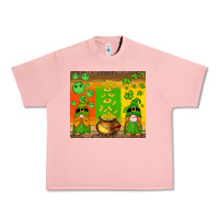 Salmon st patricks gnomes and coins with shamrock Urban Heavy Tee - Artiststas