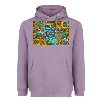 Lavender western turquoise and sunflowers skinny metal can holder Heavyweight Hoodie - HRA Design Shop