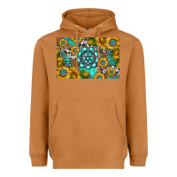 Meerkat western turquoise and sunflowers skinny metal can holder Heavyweight Hoodie - HRA Design Shop